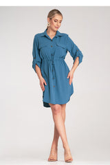 Day Dress M1131 – Figl, Blue – Day Dress – image 4