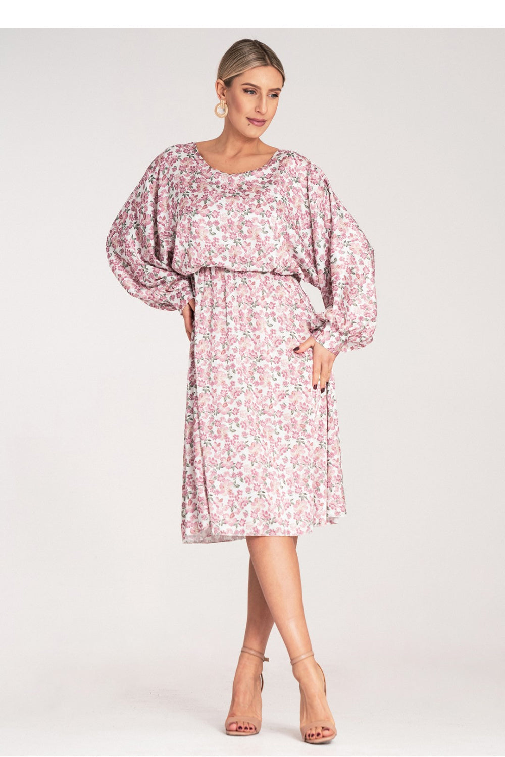 Day Dress M1128 – Figl, Pink – Day Dress – image 2