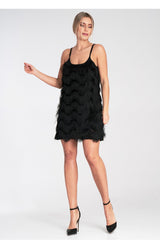 Evening dress M1107 – Figl, Black – Evening Dress – image 2