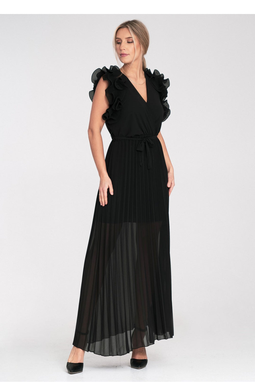 Long dress M1104 – Figl, Black – Dress