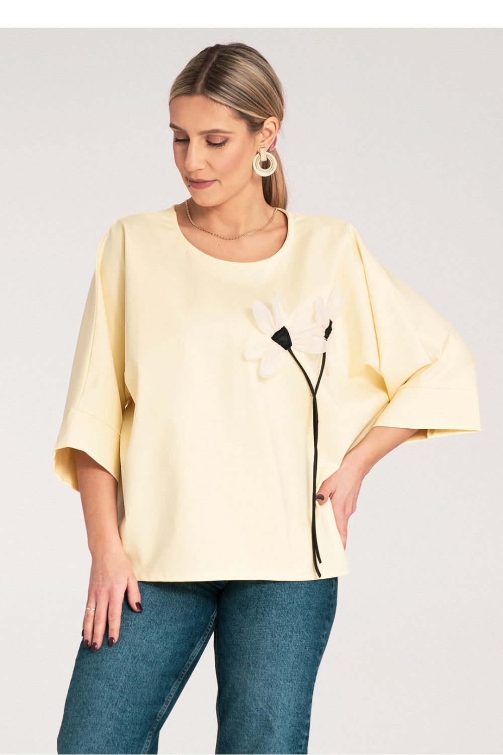 Blouse M1118 – Figl, Yellow – Blouse