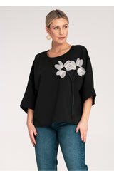 Blouse M1118 – Figl, Black – Blouse – image 2