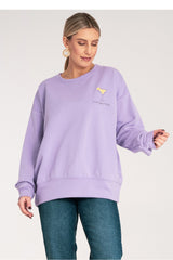 Sweatshirt M1152 – Figl, Violet – Sweatshirt – image 2
