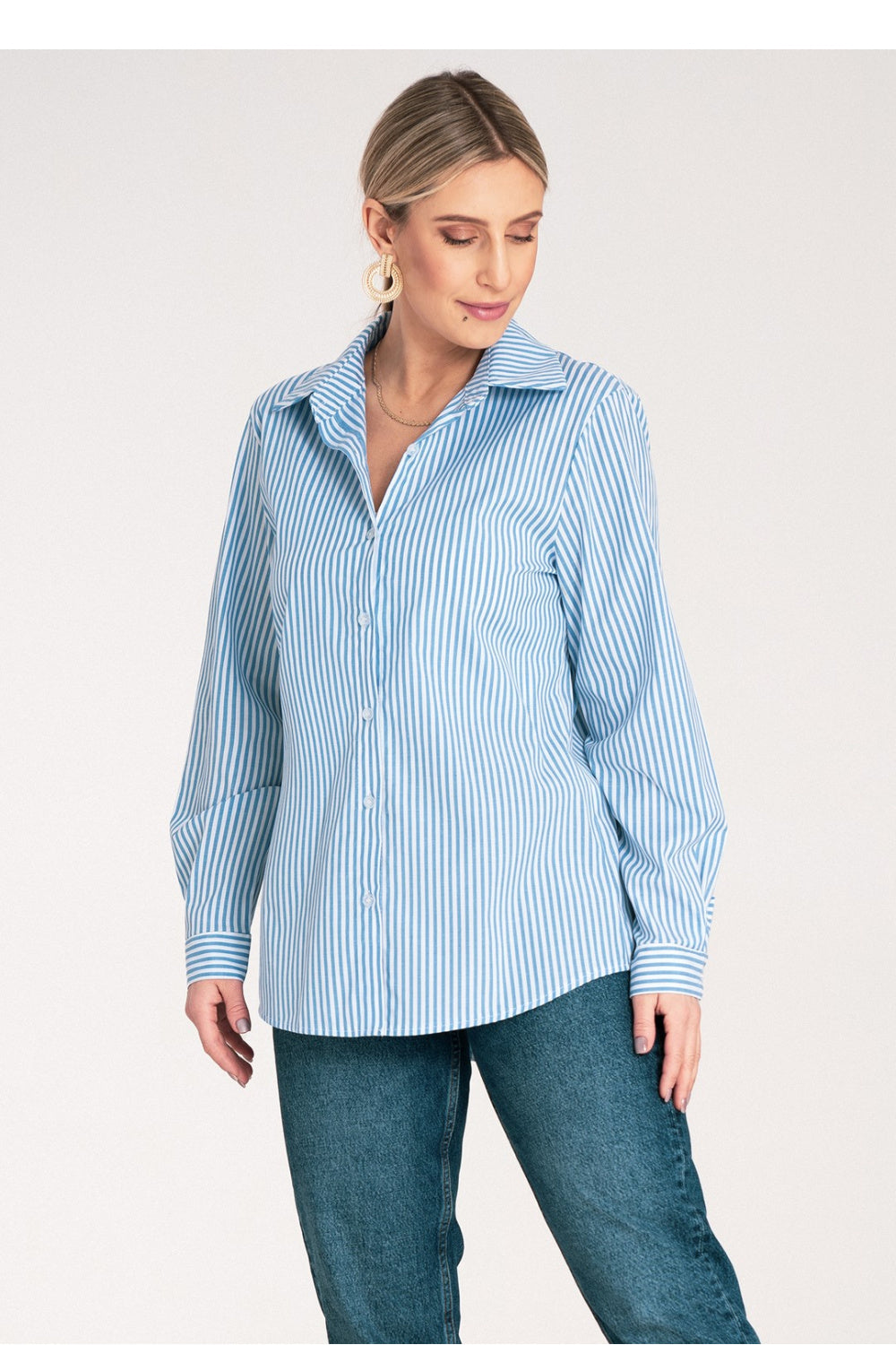 Long sleeve shirt M1174 – Figl, Blue – Shirt