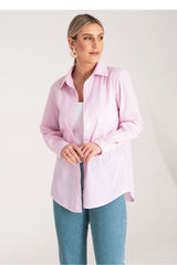 Long sleeve shirt M1174 – Figl, Pink – Shirt – image 2