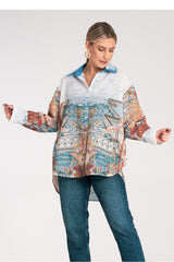 Long sleeve shirt M1146 – Figl, Blue – Shirt