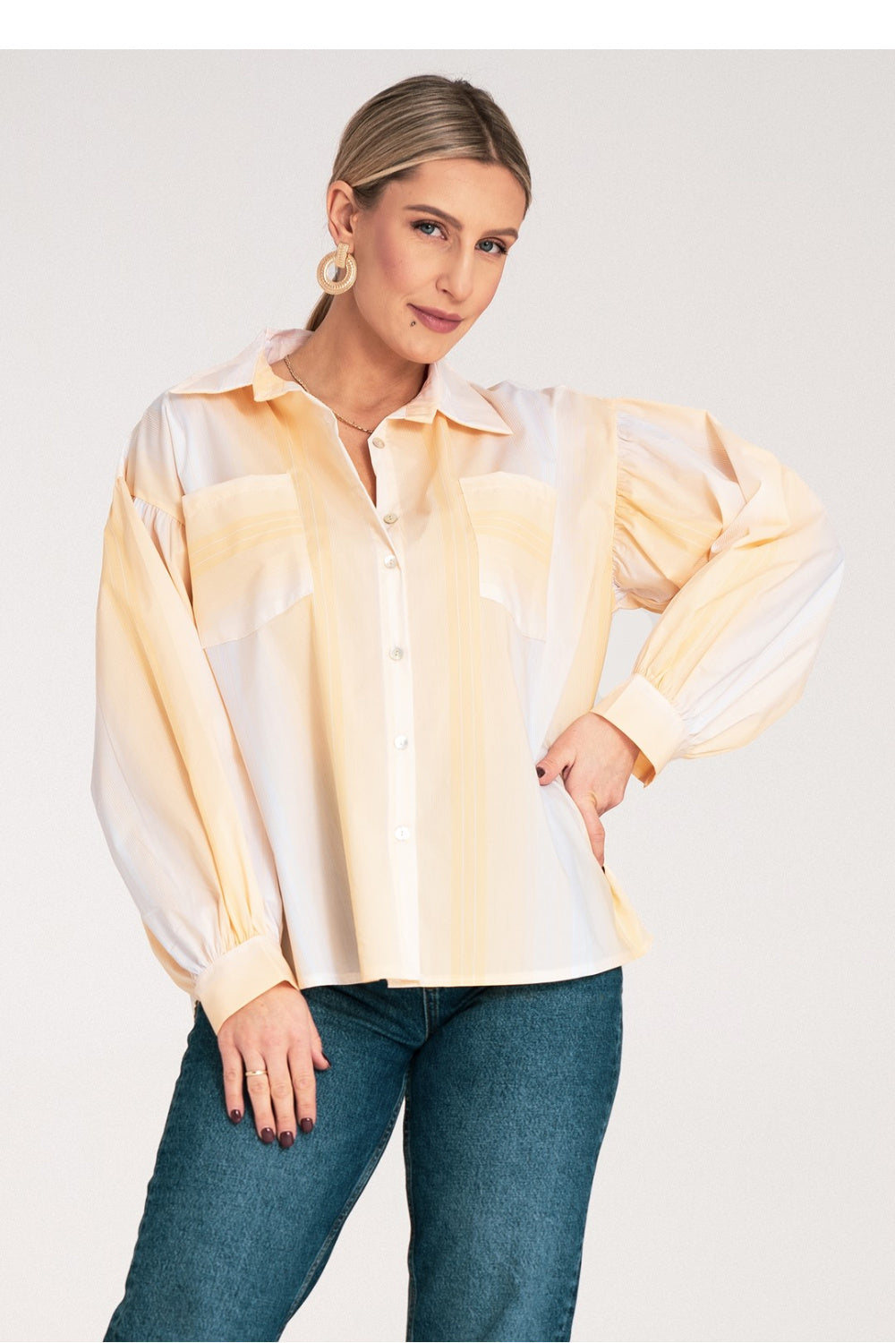 Long sleeve shirt M1144 – Figl, Yellow – Shirt