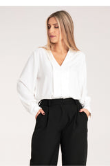 Blouse M1135 – Figl, White – Blouse – image 3