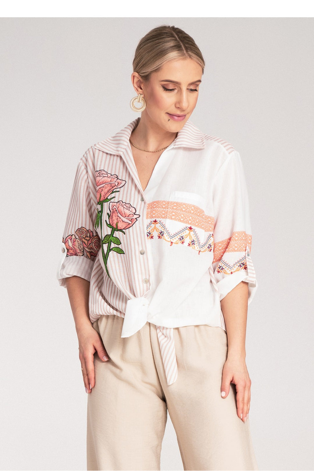 Shirt M1120 – Figl, Beige – Shirt