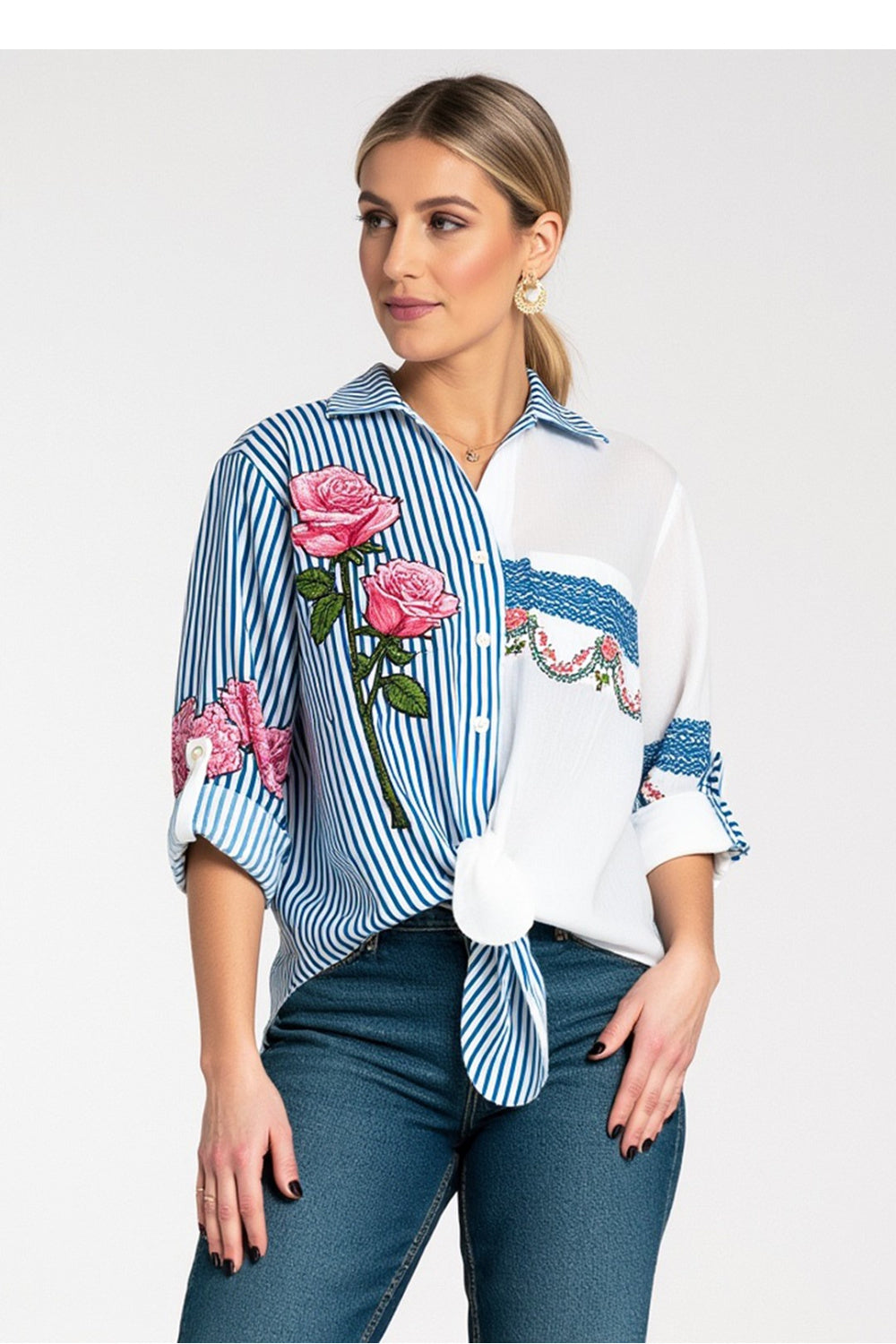 Shirt M1120 – Figl, Blue – Shirt – image 2