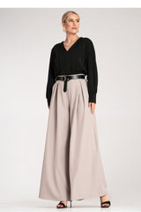 Women's Trousers M1134 – Figl, Beige – Pants – image 3