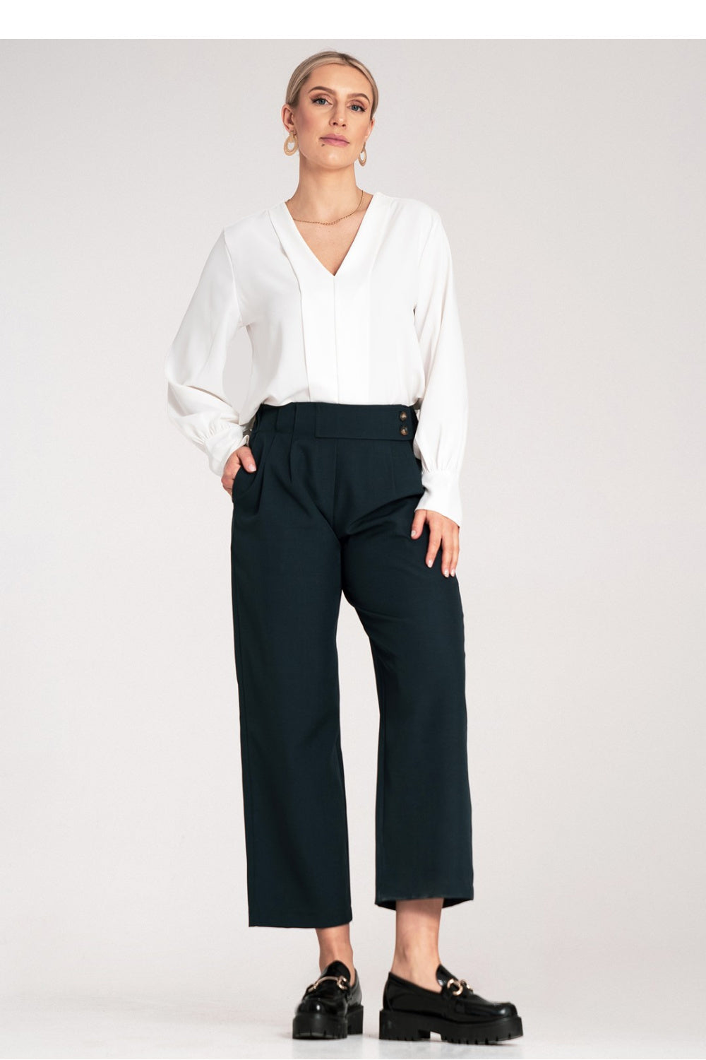 Women's Trousers M1132 – Figl, Navy – Pants