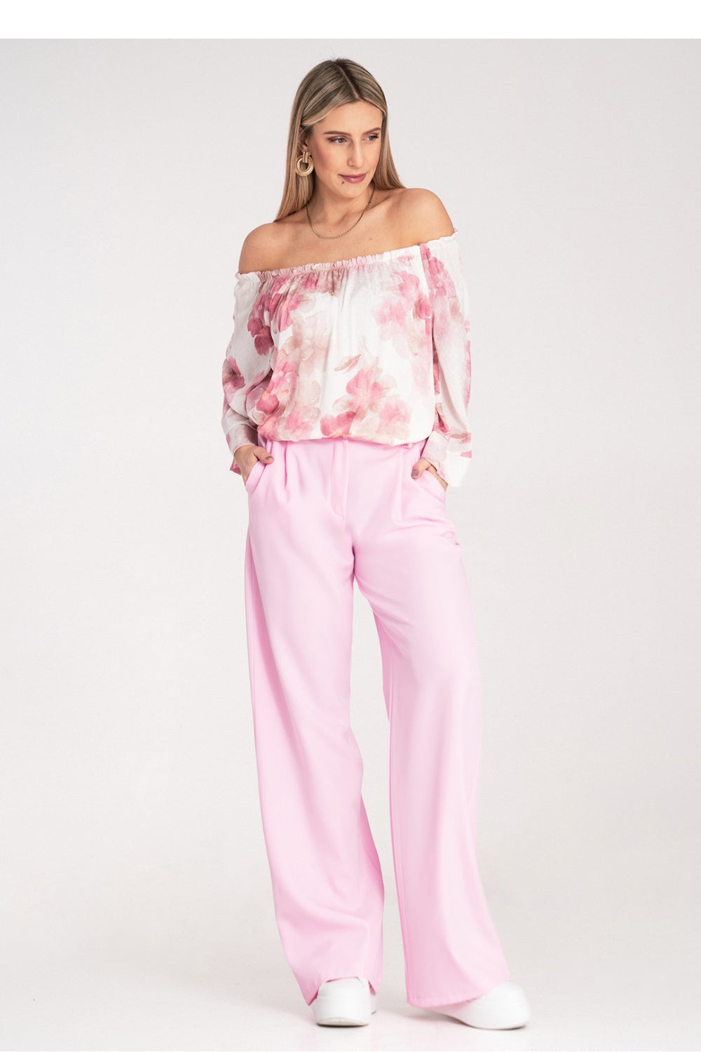 Women's Trousers M1129 – Figl, Pink – Pants – image 3