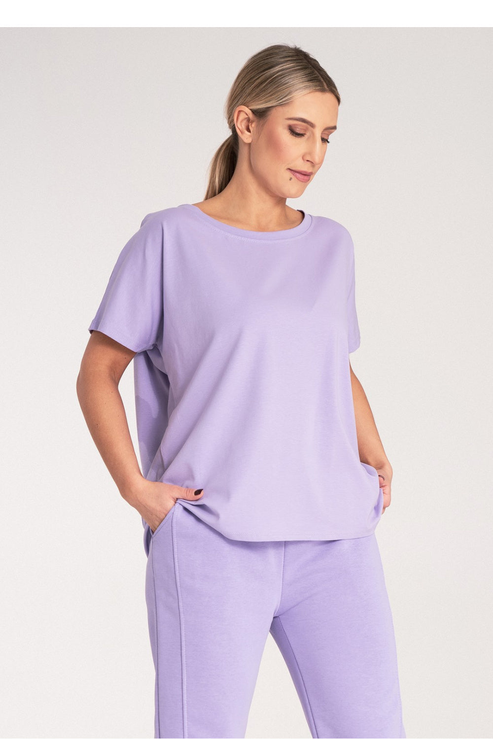 T-shirt M1164 – Figl, Violet – T-Shirt – image 2