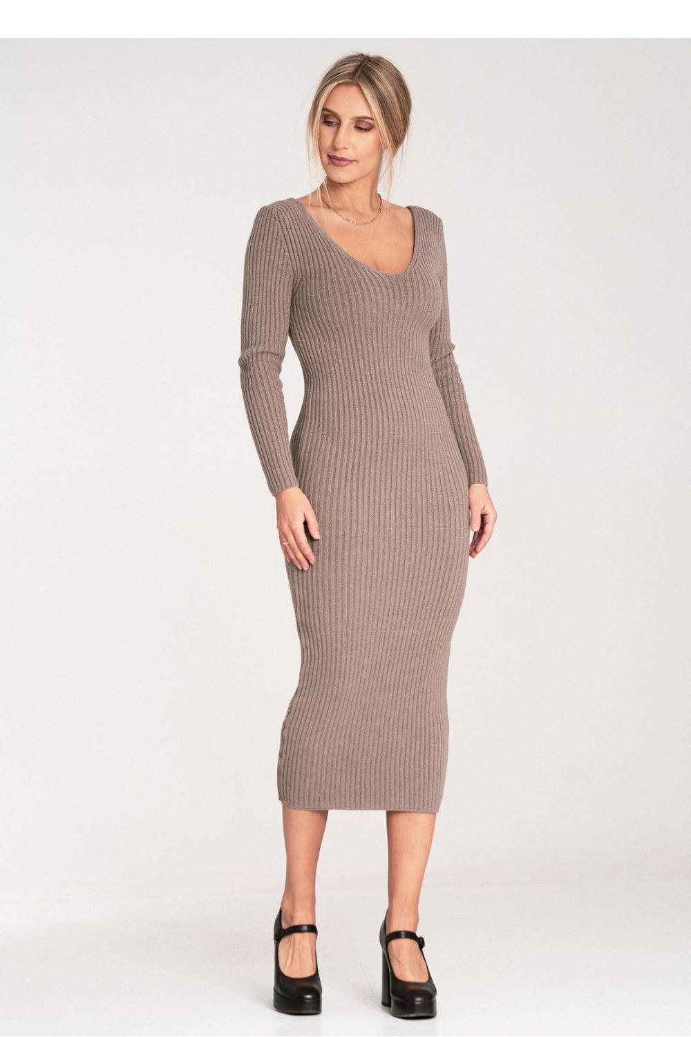 Day Dress M1090 – Figl, Beige – Day Dress
