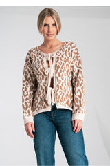 Cardigan M1094 – Figl, White Beige – Cardigan – image 2
