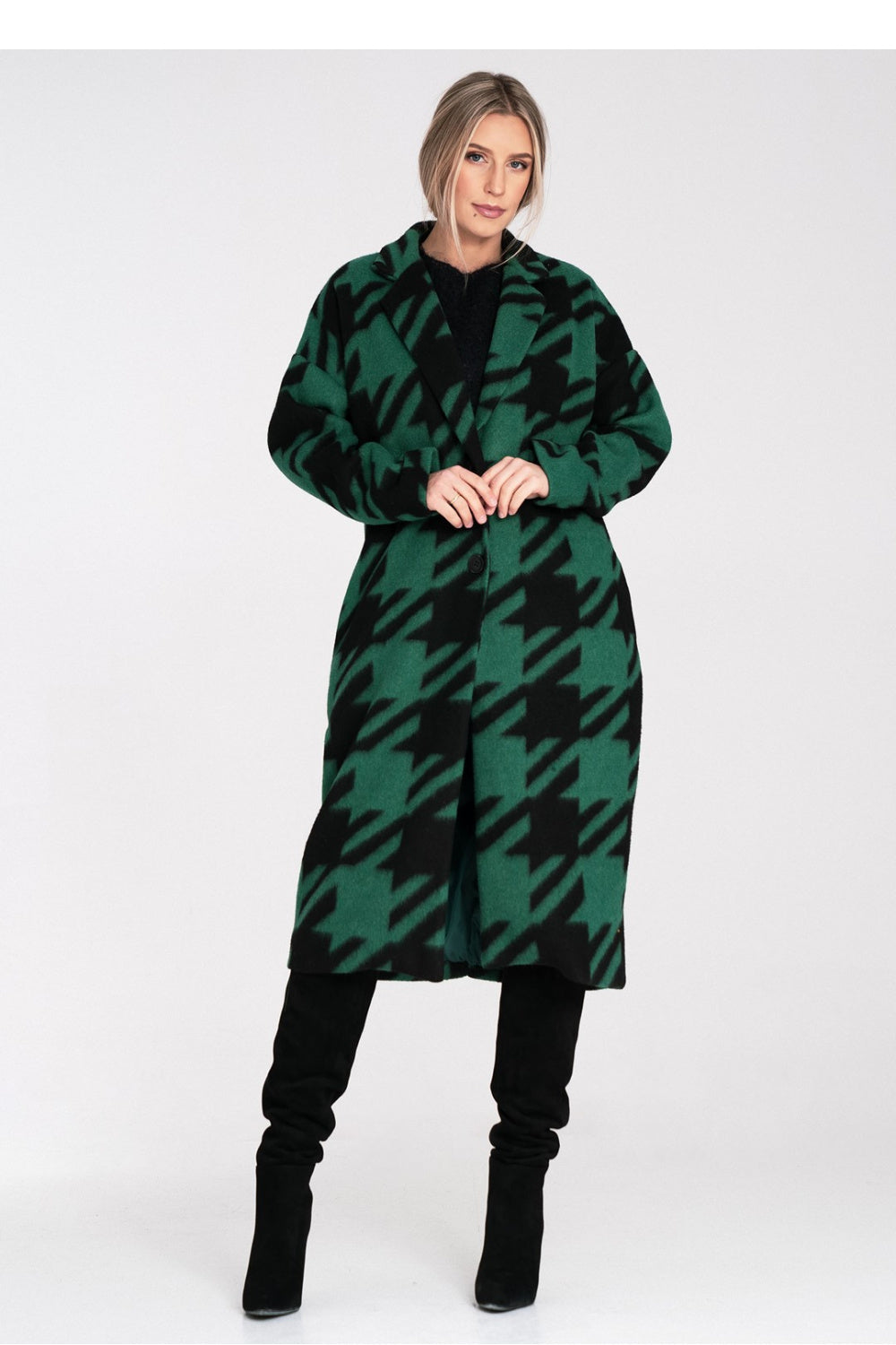 Coat M1112 – Figl, Green – Coat – image 2