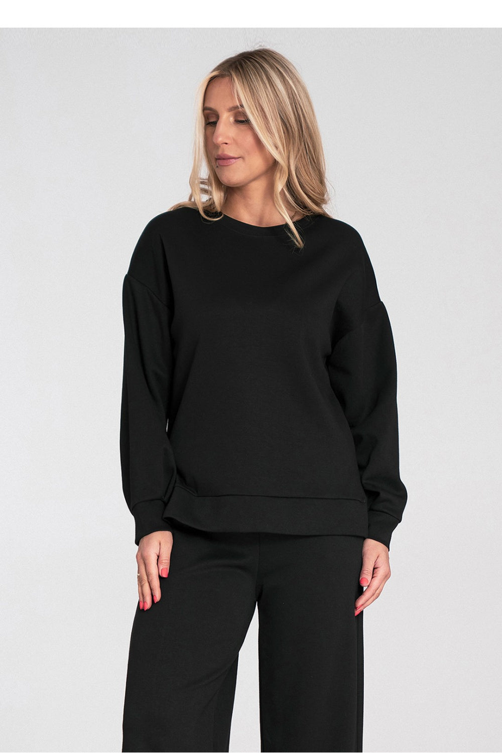 Sweatshirt M1203 – Figl, Black – Sweatshirt – image 3