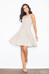 Day Dress M295 – Figl, Beige – Day Dress – image 2