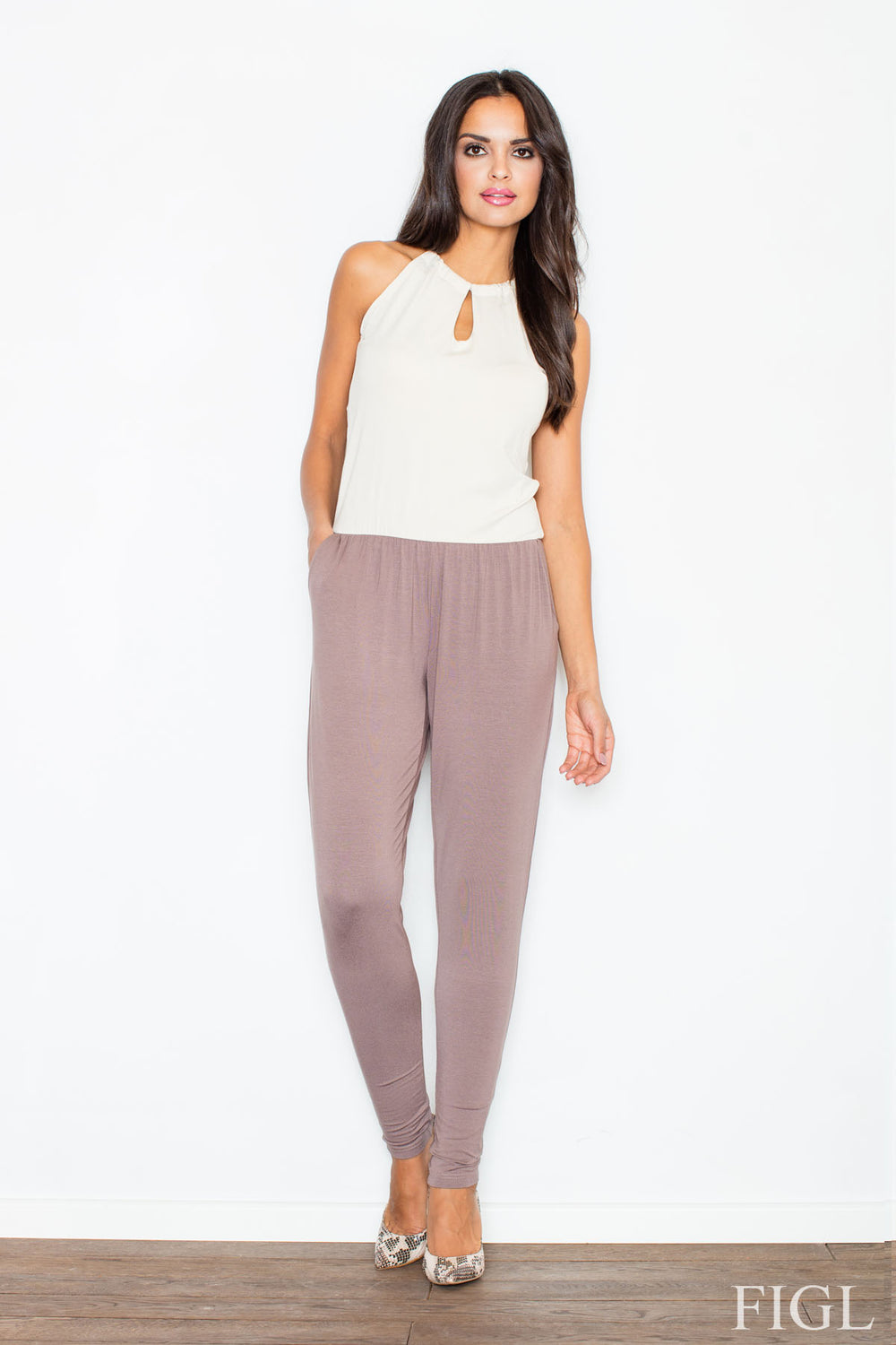Suit M236 – Figl, Brown – Jumpsuit – image 3