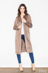 Coat M427 – Figl, Beige – Coat – image 2