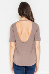 Blouse M436 – Figl, Beige – Blouse – image 4