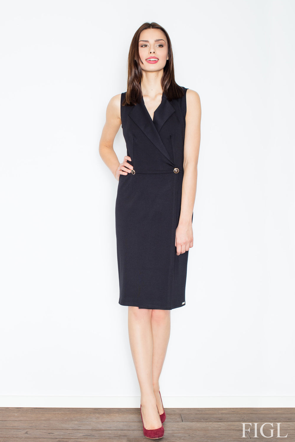 Day Dress M443 – Figl, Black – Day Dress – image 2