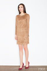 Day Dress M455 – Figl, Brown – Day Dress – image 4