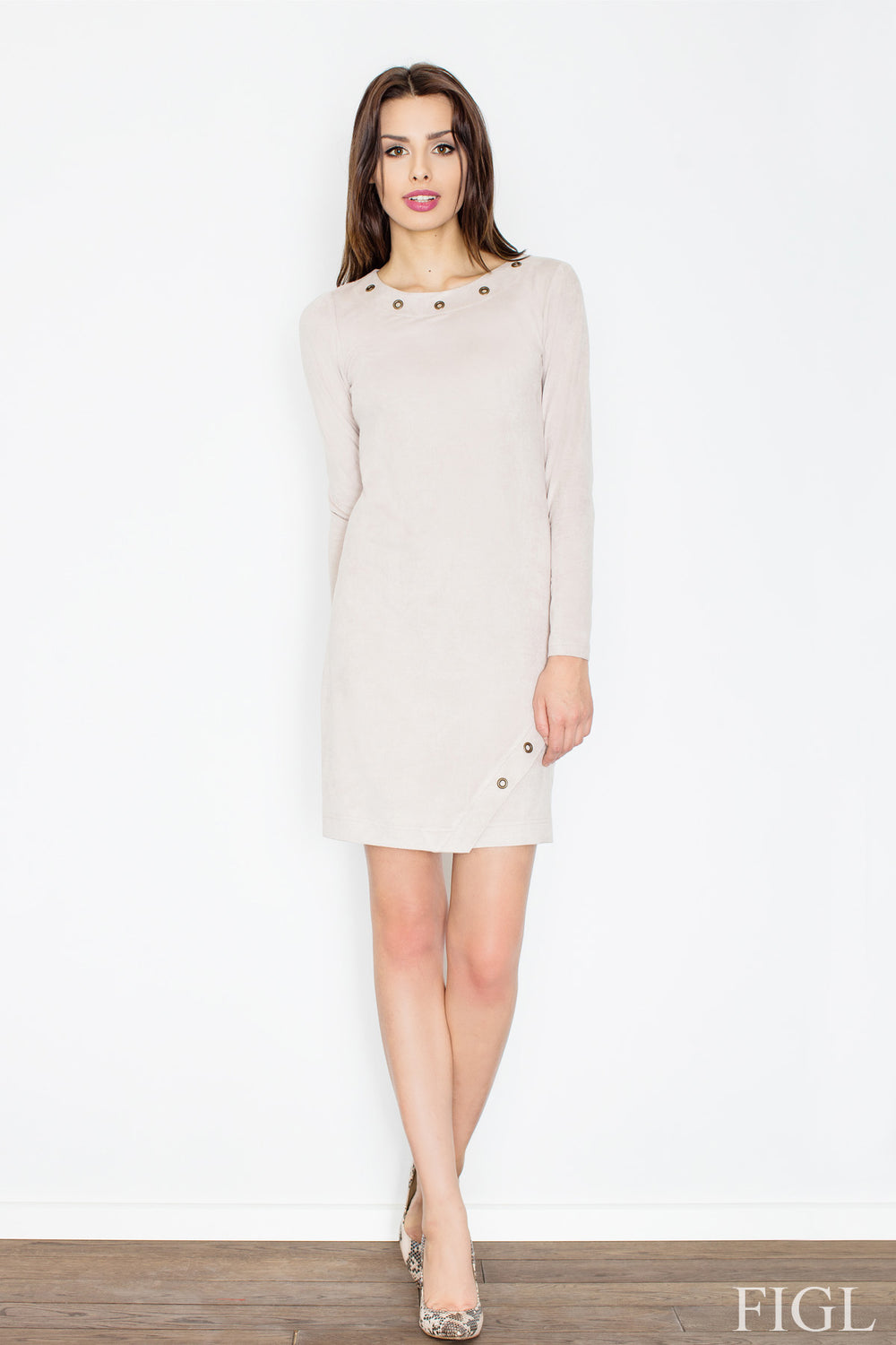 Day Dress M455 – Figl, Beige – Day Dress