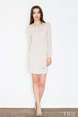 Day Dress M455 – Figl, Beige – Day Dress