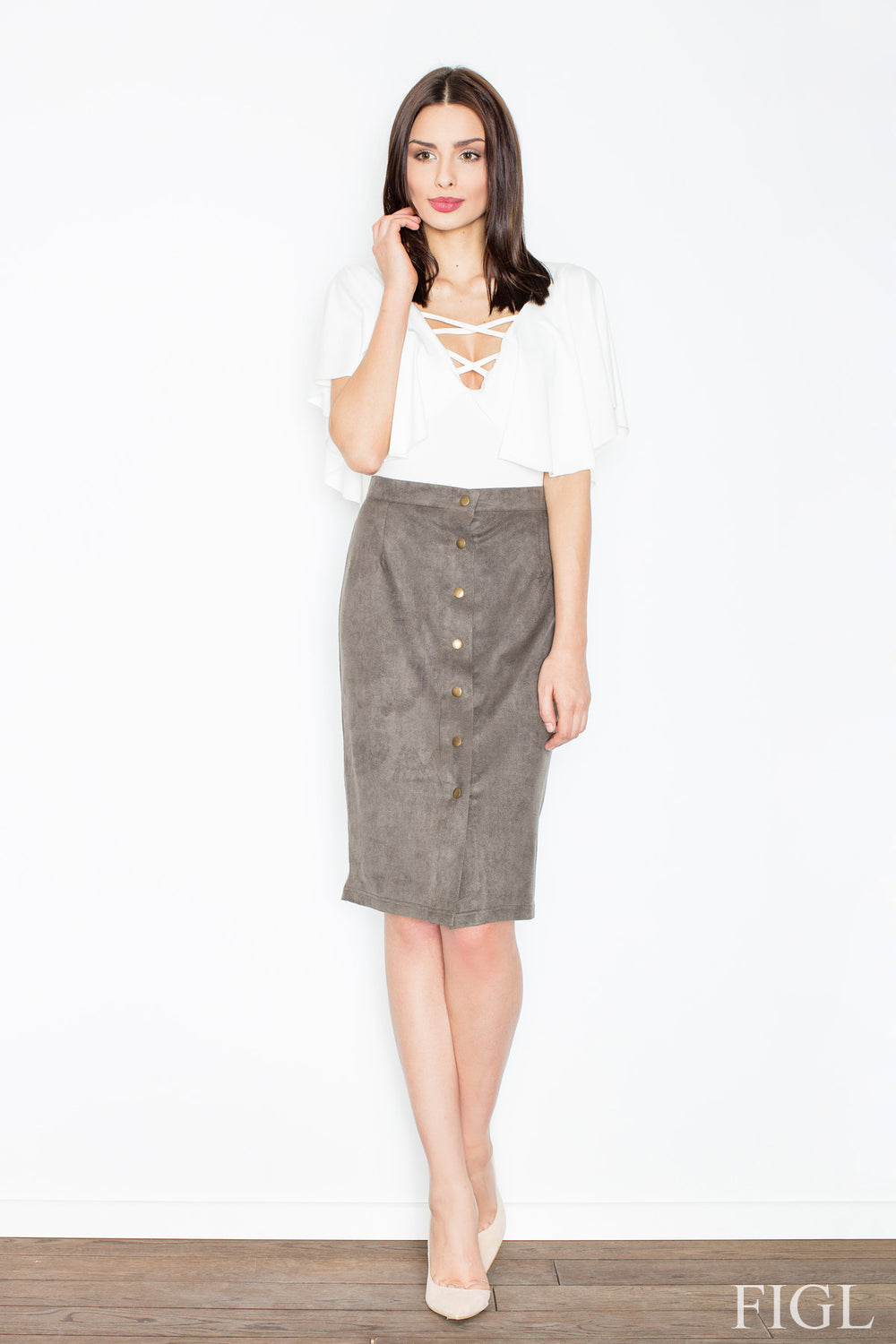 Skirt M453 – Figl, Green – Skirt