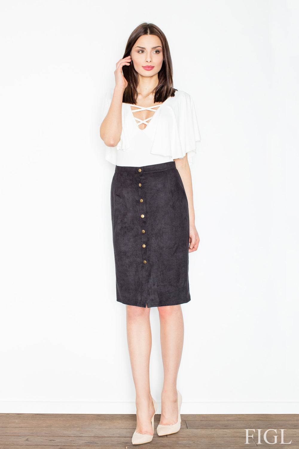 Skirt M453 – Figl, Black – Skirt – image 2