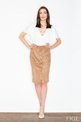 Skirt M453 – Figl, Brown – Skirt – image 3