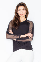 Blouse M467 – Figl, Black – Blouse – image 2