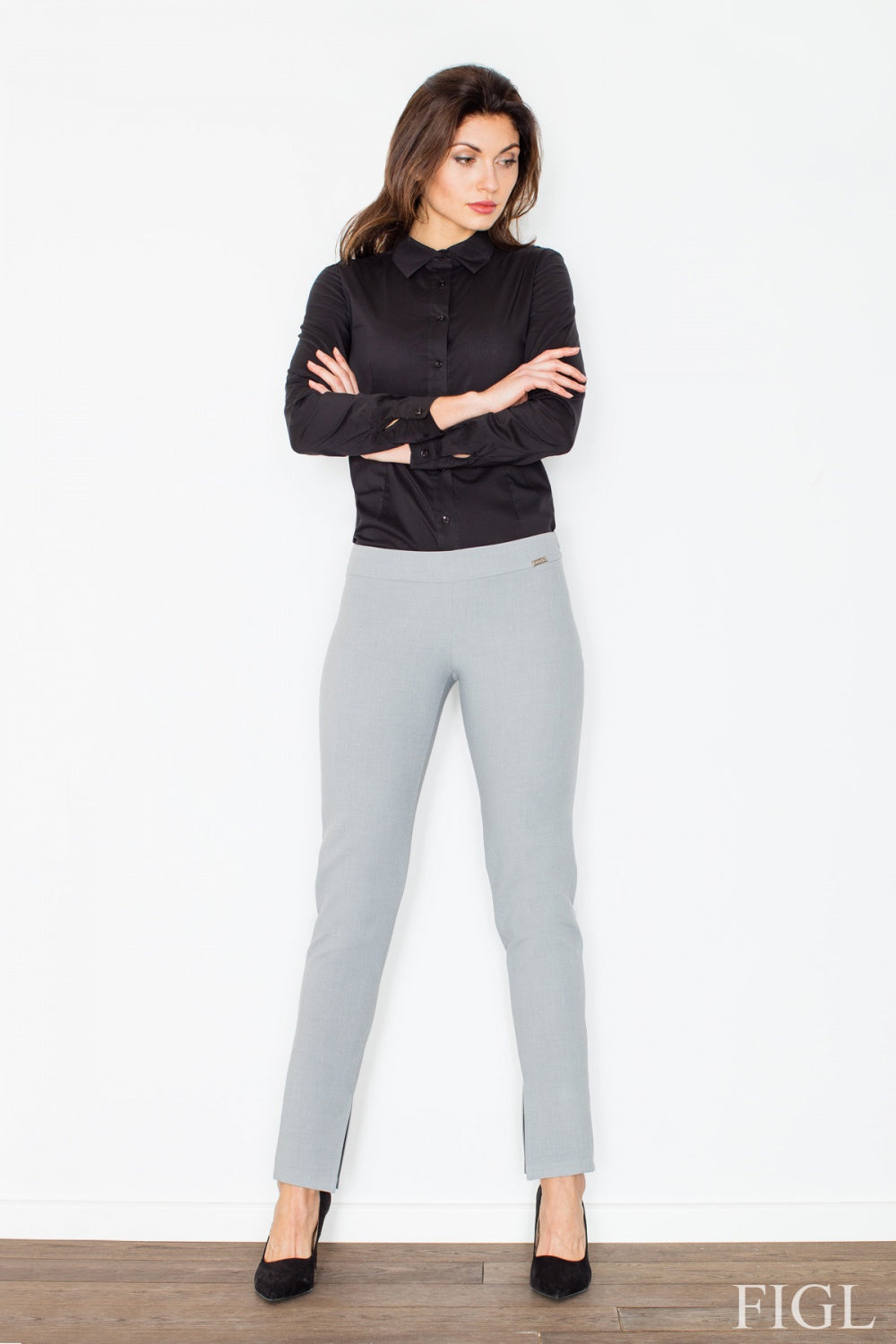 Women's Trousers M474 – Figl, Grey – Pants – image 3