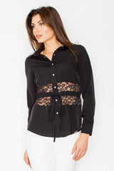 Long sleeve shirt M473 – Figl, Black – Shirt – image 2