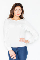Blouse M466 – Figl, Ecru – Blouse – image 2