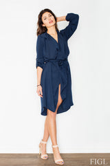 Day Dress M464 – Figl, Navy – Day Dress – image 2