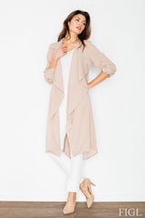 Day Dress M464 – Figl, Beige – Day Dress – image 3