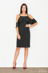 Day Dress M478 – Figl, Black – Day Dress – image 3
