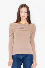 Blouse M469 – Figl, Beige – Blouse – image 3