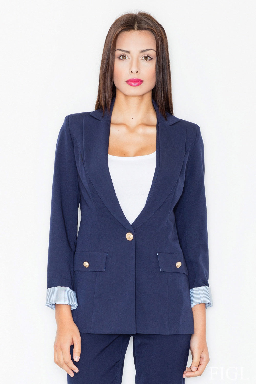 Jacket M489 – Figl, Navy – Jacket – image 2