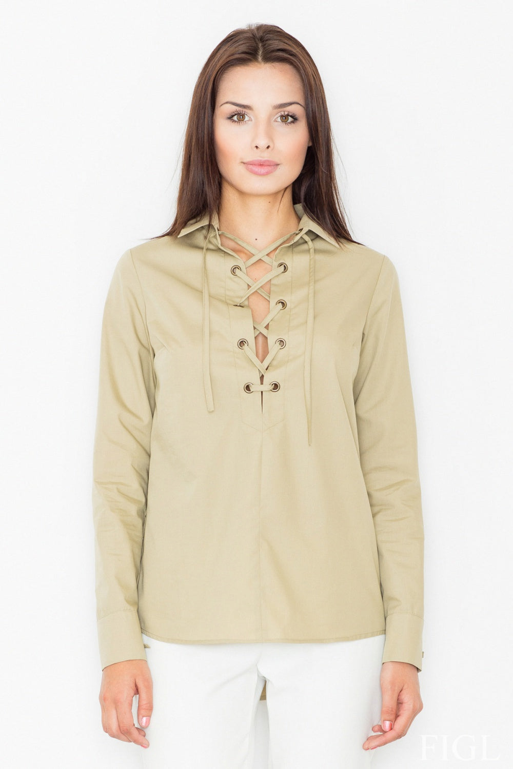 Blouse M494 – Figl, Green – Blouse