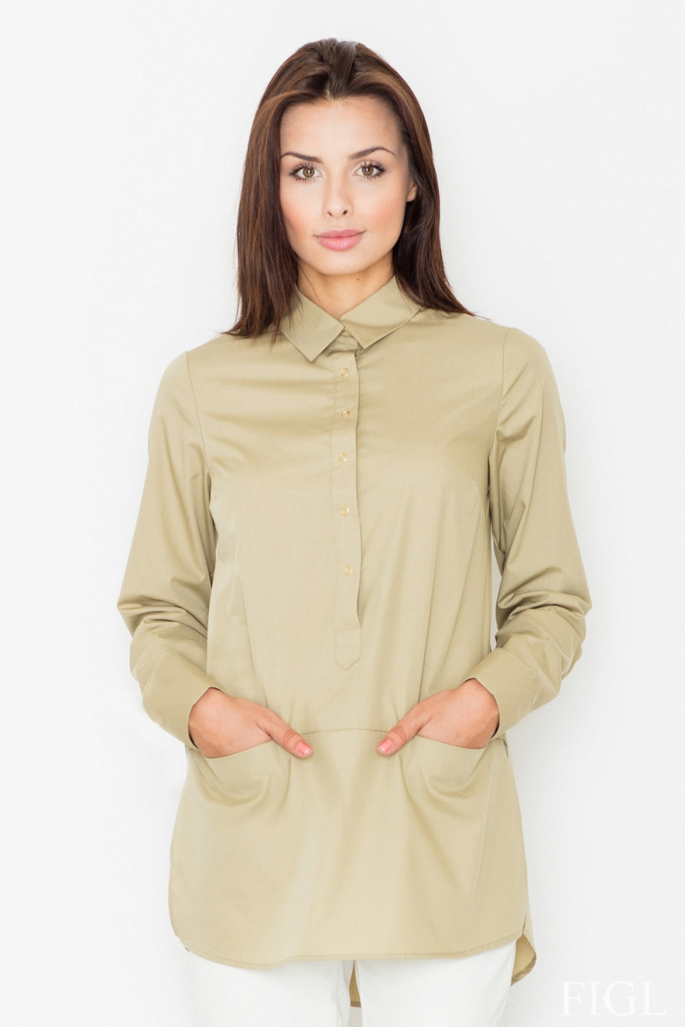Blouse M493 – Figl, Green – Blouse