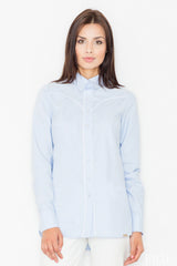 Long sleeve shirt M492 – Figl, Sky Blue – Shirt – image 2
