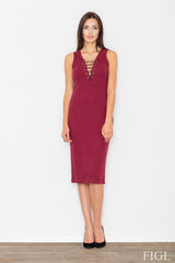 Evening dress M487 – Figl, Burgundy – Evening Dress – image 4
