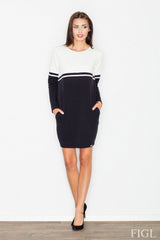 Day Dress M510 – Figl, Black Ecru – Day Dress – image 4