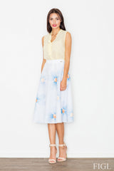 Skirt M495 – Figl, Pattern 3 White Flowers – Skirt – image 2