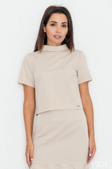 Blouse M542 – Figl, Beige – Blouse