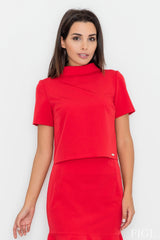 Blouse M542 – Figl, Red – Blouse – image 3